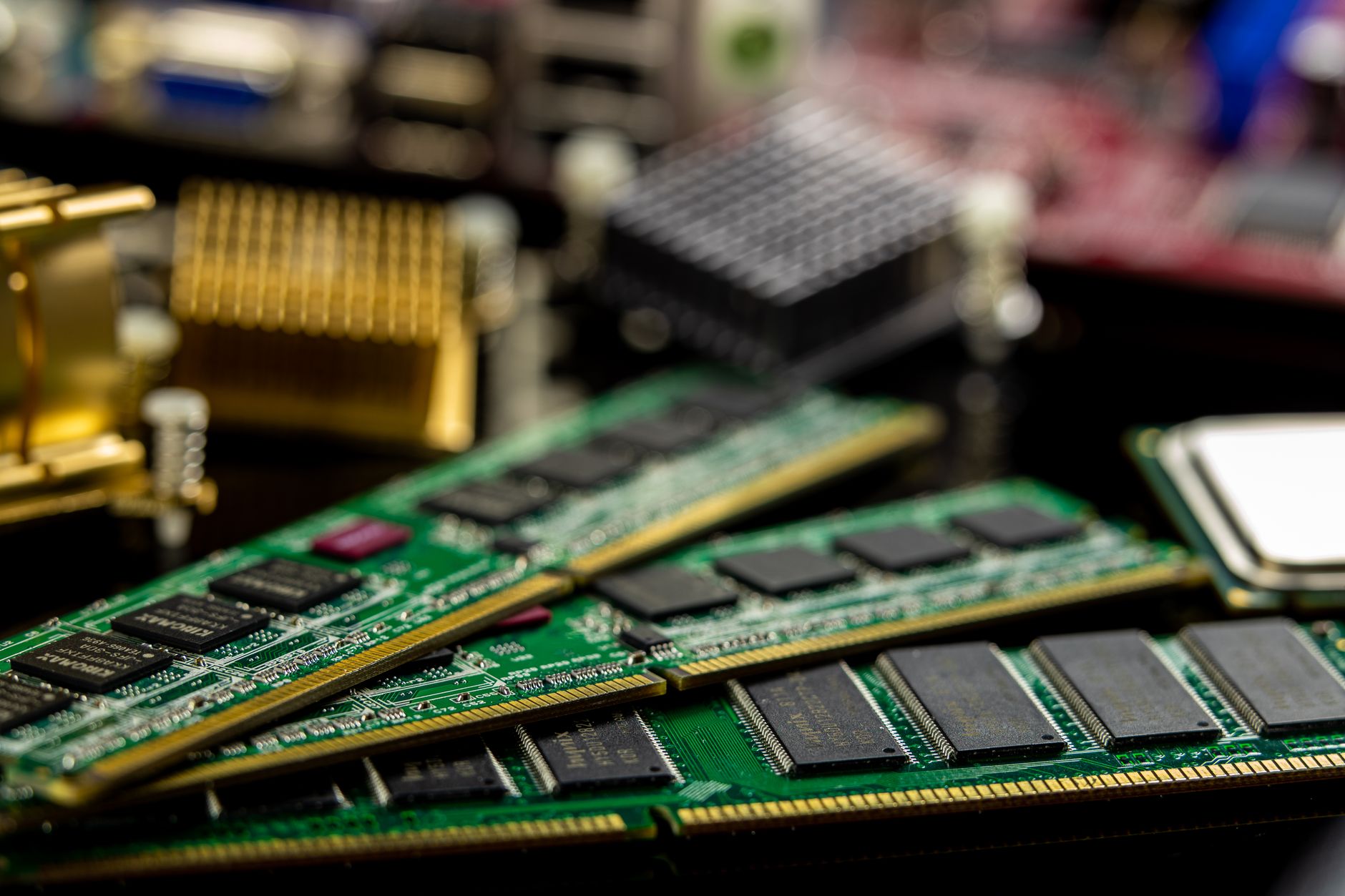 Detailed shot of local high bandwidth server core lighting